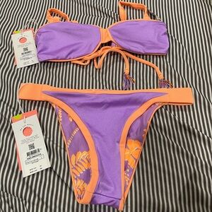 Maaji Vibrant Purple and Orange Bikini Swim Set